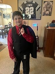 Spring Notion Big Boys' Modern Fit Dress Suit Set With Necktie - Import It All - View #6