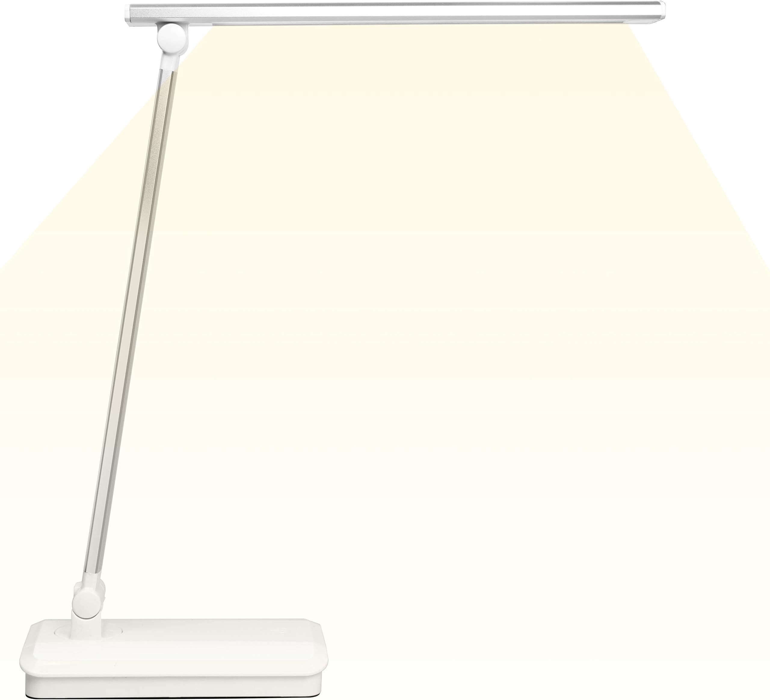 LED Desk Lamp Eye-Caring Desk Lamps | Dimmable Office Desk Lamp with USB Charging Port | Touch Control LED Table Lamp | Memory Function | Soft White