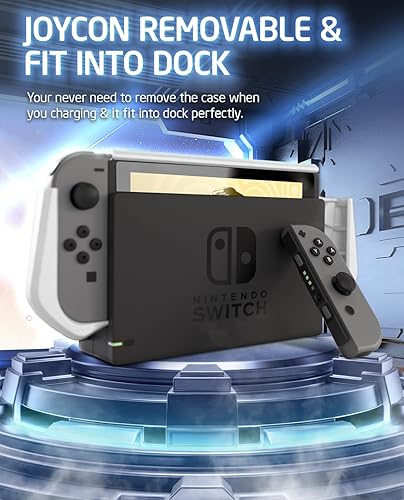 Miniatura 3 de Mumba Funda acoplable para Nintendo Switch, serie Blade TPU Grip Funda protectora compatible con consola Nintendo Switch y controlador Joy-Con