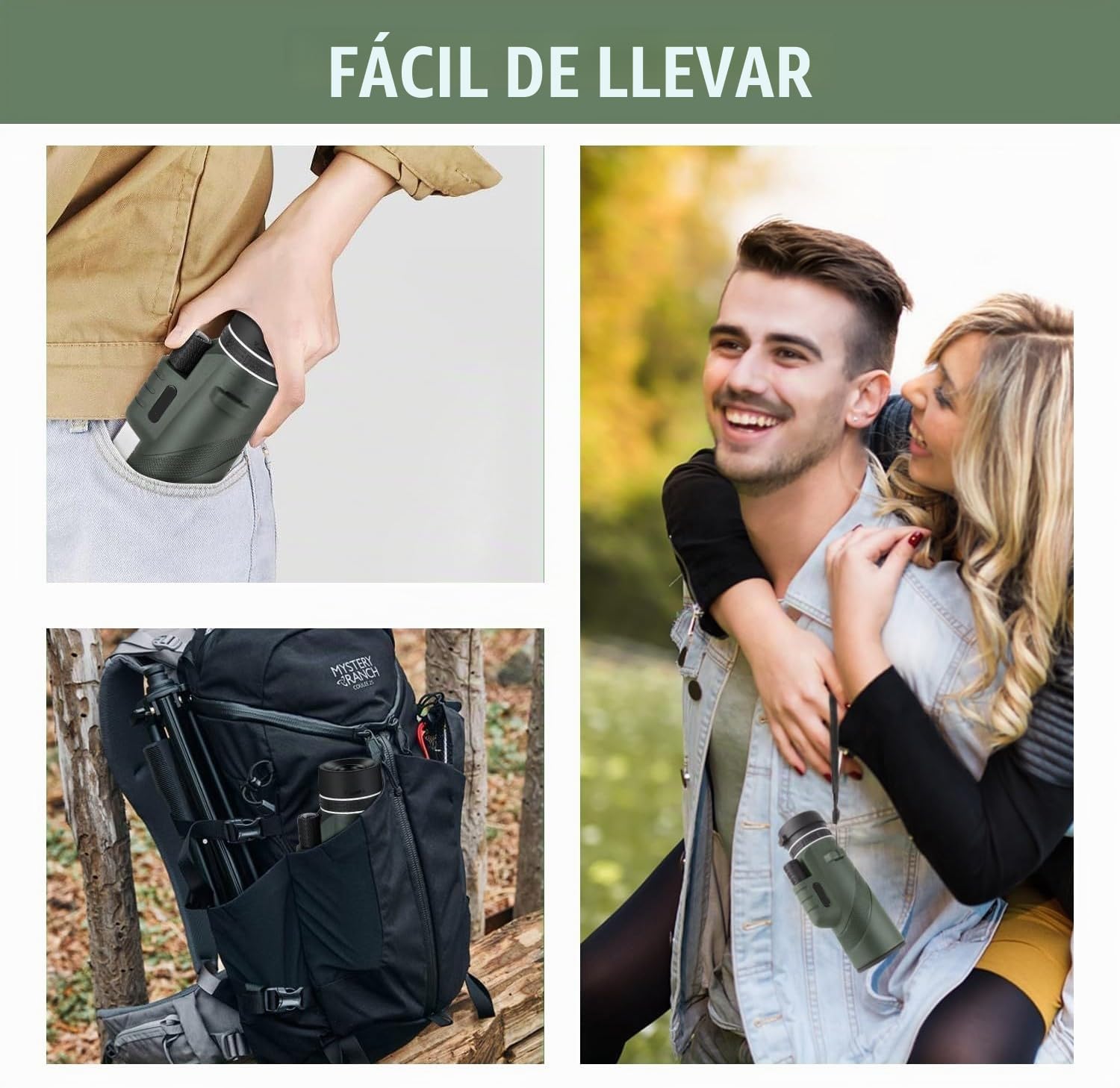 Monocular 12 x 50, Telescopio Monocular, Telescopio Monoculares de Largo Alcance, BAK4 Prisma y Lente FMC,monocular, para observación de Aves, Caza, Viajes, conciertos