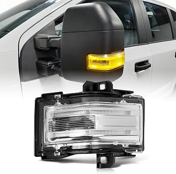 Driver Side Mirror Turn Signal Light Lamp for Ford F-150 F-250 F-350 F-450 F-550 2015-2024, Left LED Side View Door Towing Mirror Indicator Lights Lamp - Original Aftermarket Replacement