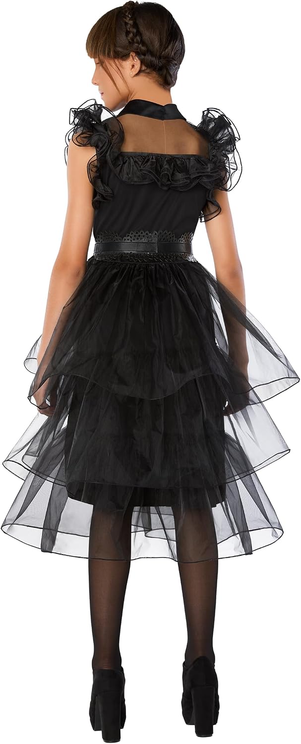 Spirit Halloween Kids Rave 'N Dance Wednesday Addams Dress | Officially Licensed | Netflix