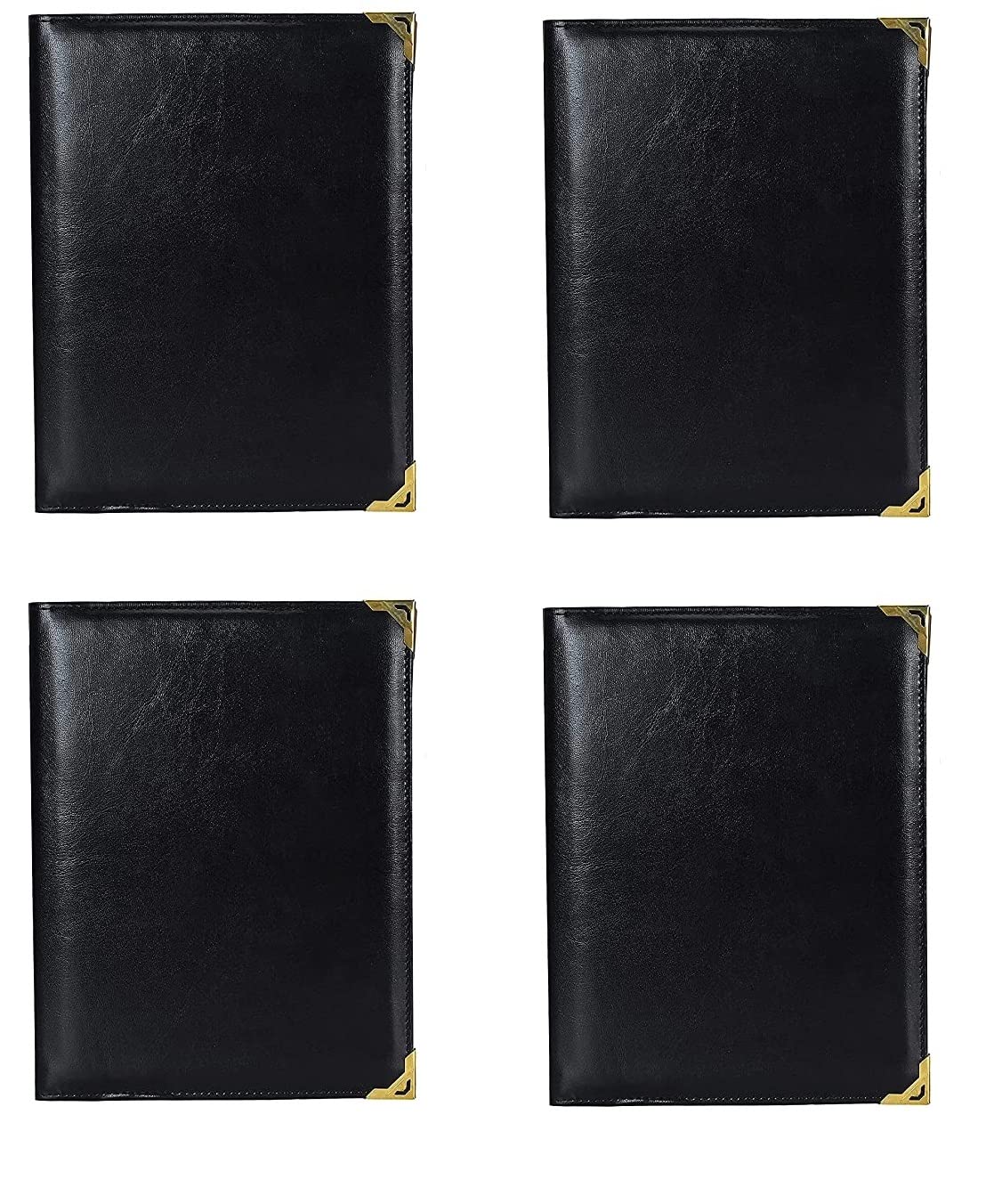 True-Ally 4PCS A4 Size Faux Leather Menu Folder for Hotel and Restaurant, Check Presenter for Restaurant, Business File Fo