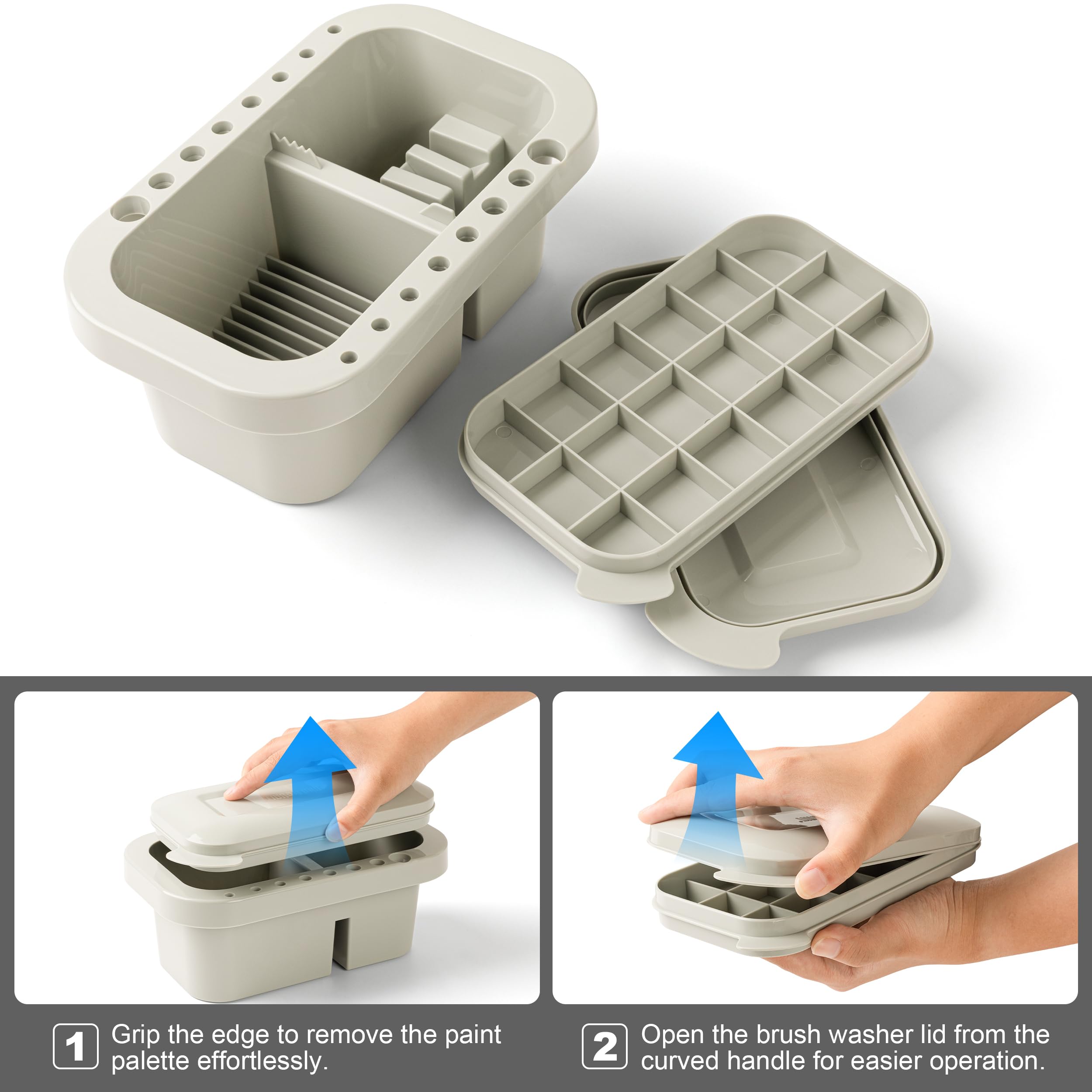 MyLifeUNIT Paint Brush Cleaner - Palette & Holder -4 MyLifeUNIT Paint Brush Cleaner - Palette & Holder -4