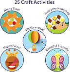 Skillmatics Scissor Skills Activity Book - Snip Snip, 25 Fun Cutting & Creative Activities for Preschoolers, 2 Child-Safe Scissors, Fine Motor Skills, Felt Craft Kit, Gifts for Kids Ages 3, 4, 5, 6, 7
