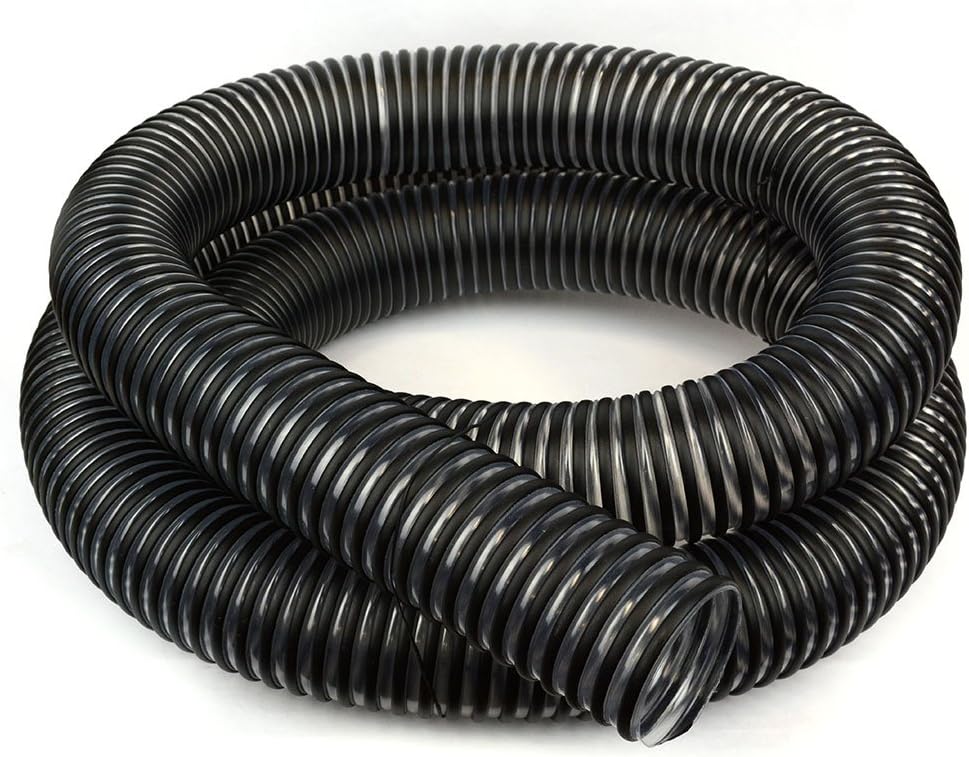 Hi-Tech Duravent 11293 2-1/2-Inch by 10-Feet Clear PVC Dust Hose with Black Plastic Helix