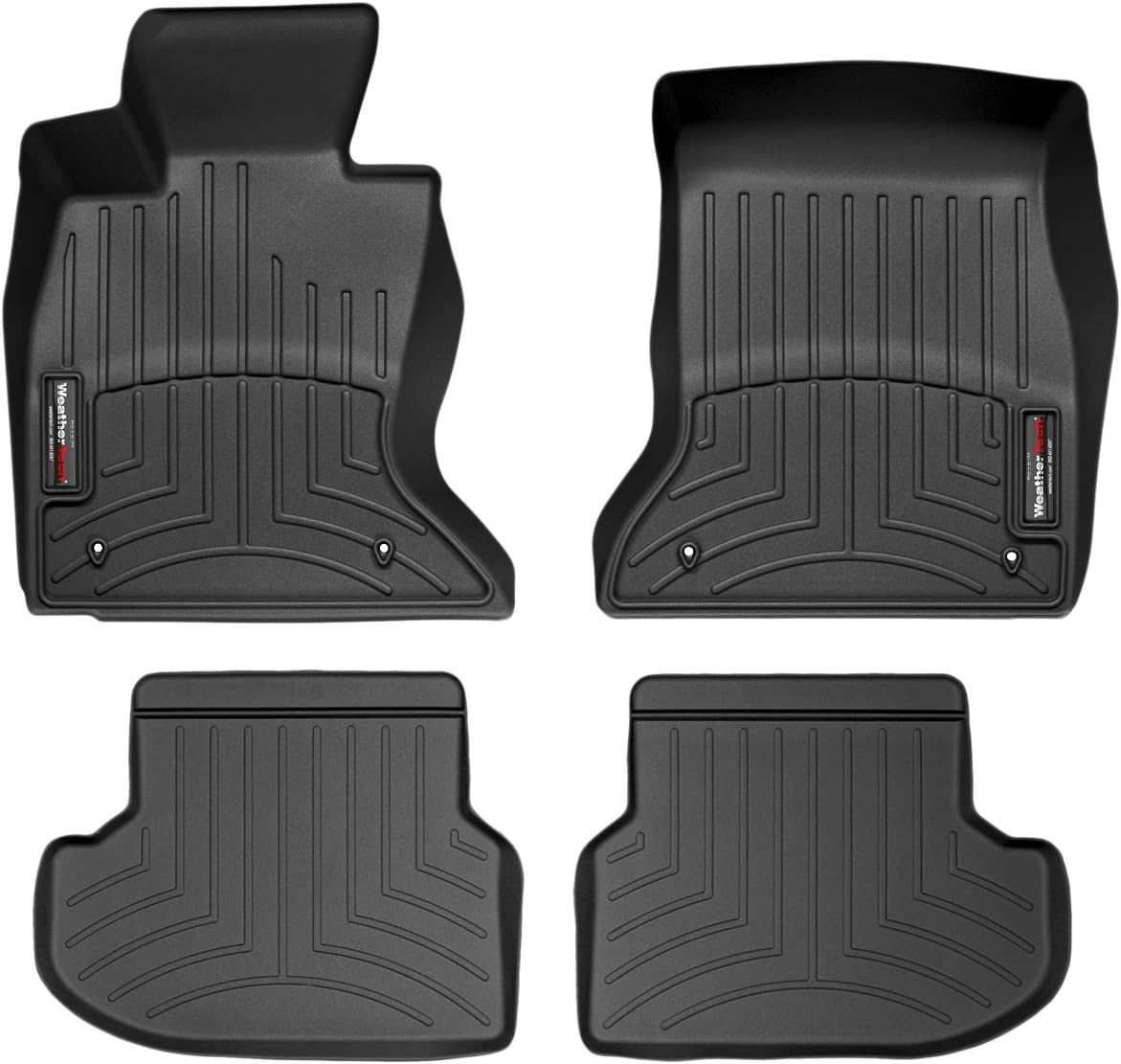 WeatherTech Custom Fit FloorLiners for BMW 535d, 535i, 528i - 1st & 2nd Row (443301-443133), Black