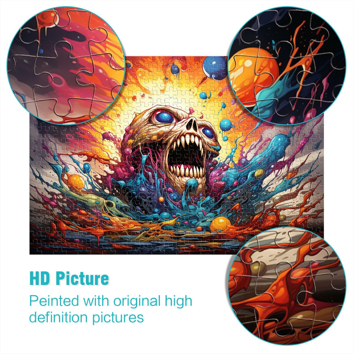 1000 Teile Puzzle – Totenkopf-Schmetterling, Retro-Design, Premium-Qualität Für Erwachsene, Gehirntraining & Deko