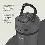 Contigo Ashland 2.0 Water Bottle with Straw and Leak-Proof Locking Lid, BPA-Free Plastic, Dishwasher Safe, Licorice, 24 oz (709 mL)
