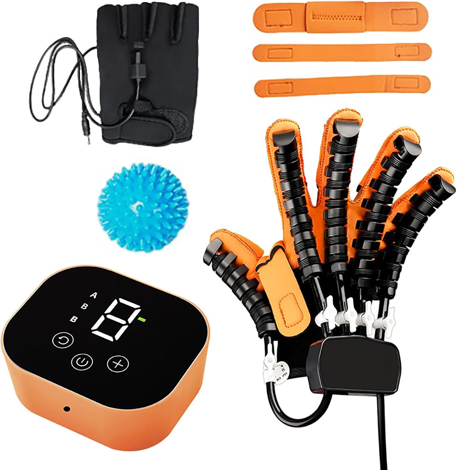 Upgraded Rehabilitation Robot Gloves, Portable Finger Trainer Hand Exercisers for Therapy, Hand Strengthening Devices for Stroke Hempiplegia Patient