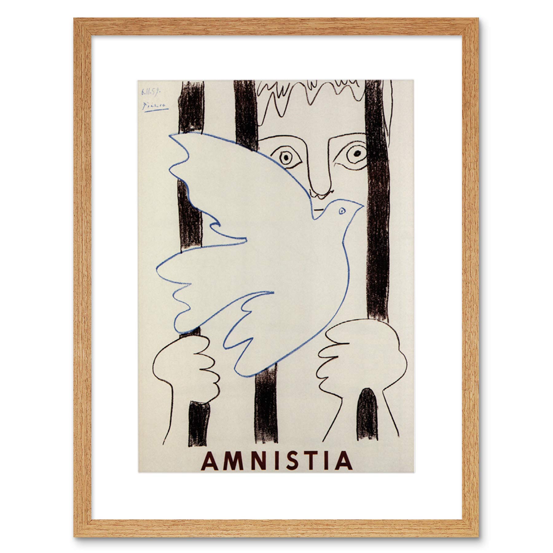 Wee Blue Coo Advert Charity Amnesty International Dove France Framed Wall Art Print