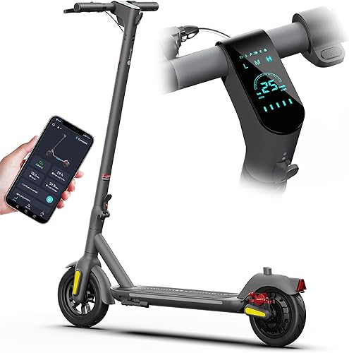 Miniatura 8 de Scooter eléctrico inteligente para adultos, alcance máximo de 18.6 millas y 15.5 Mph para motor de 350 W, faros delanteros automáticos de detección