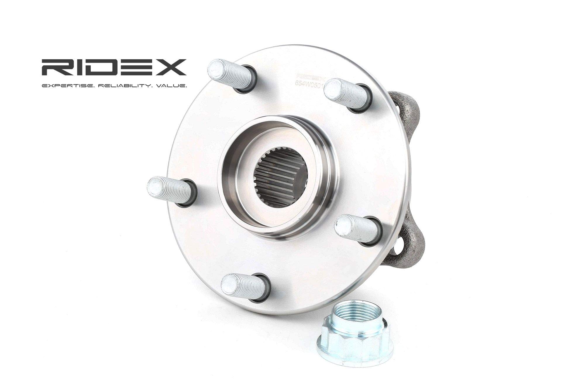 RIDEX 654W0501 Kit de roulement de roue des deux côtés de l'Avant avec bague magnétique intégré Compatible avec TOYOTA RAV 4 III ACA3, ACE, ALA3, GSA3, ZSA3