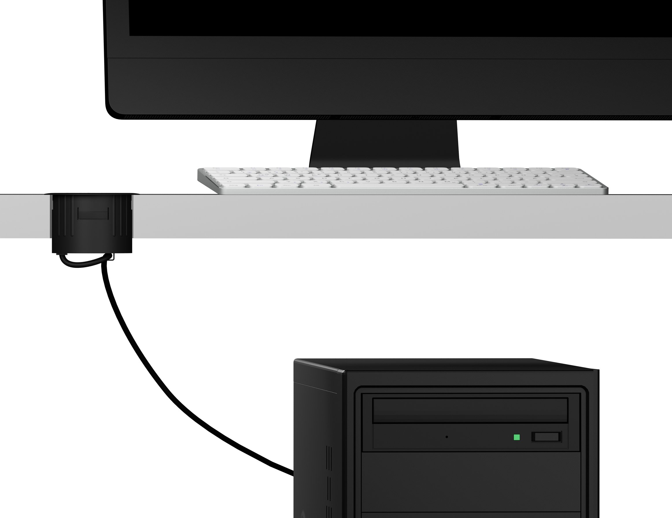 ICY Box IB-HUB1404 Hub USB Noir 60 mm