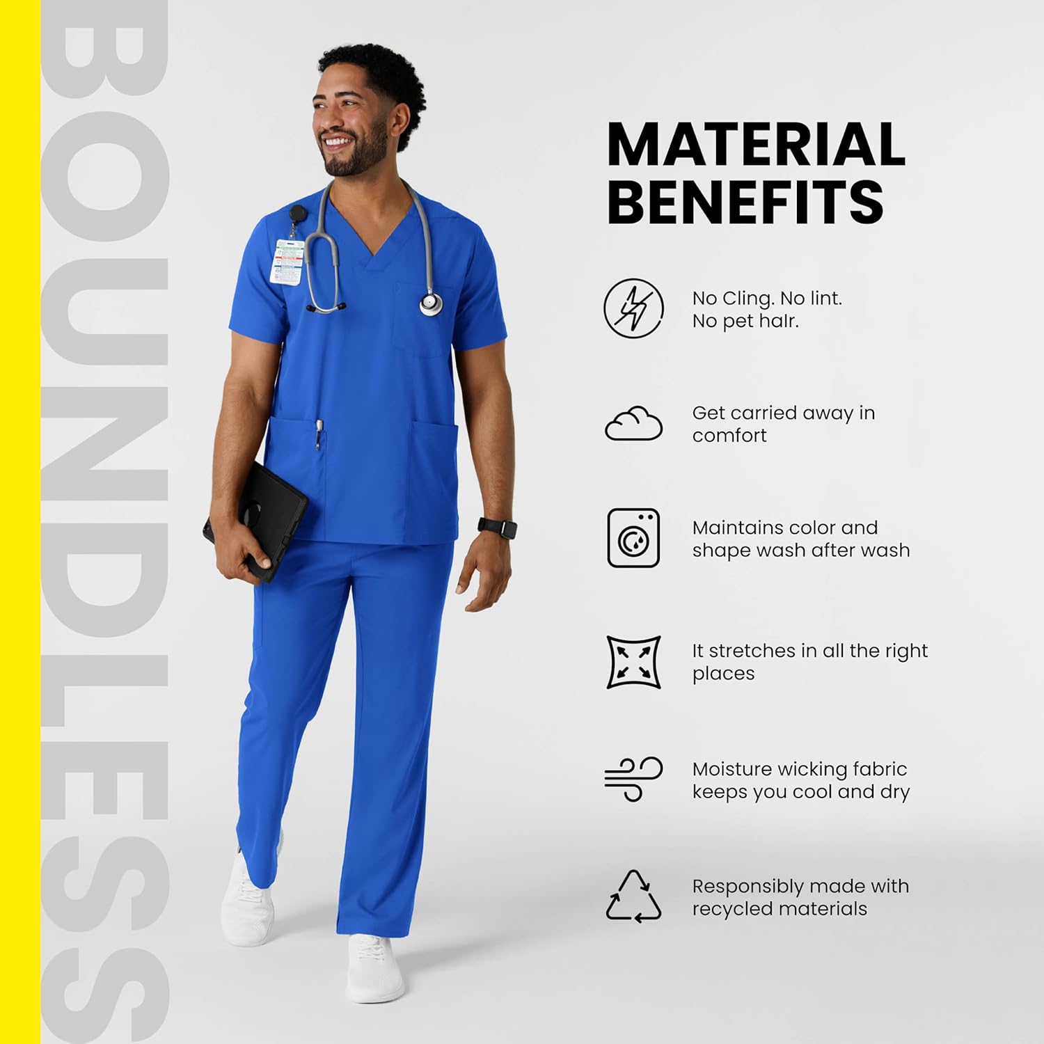 Wink Mens Scrub Top - Image 9