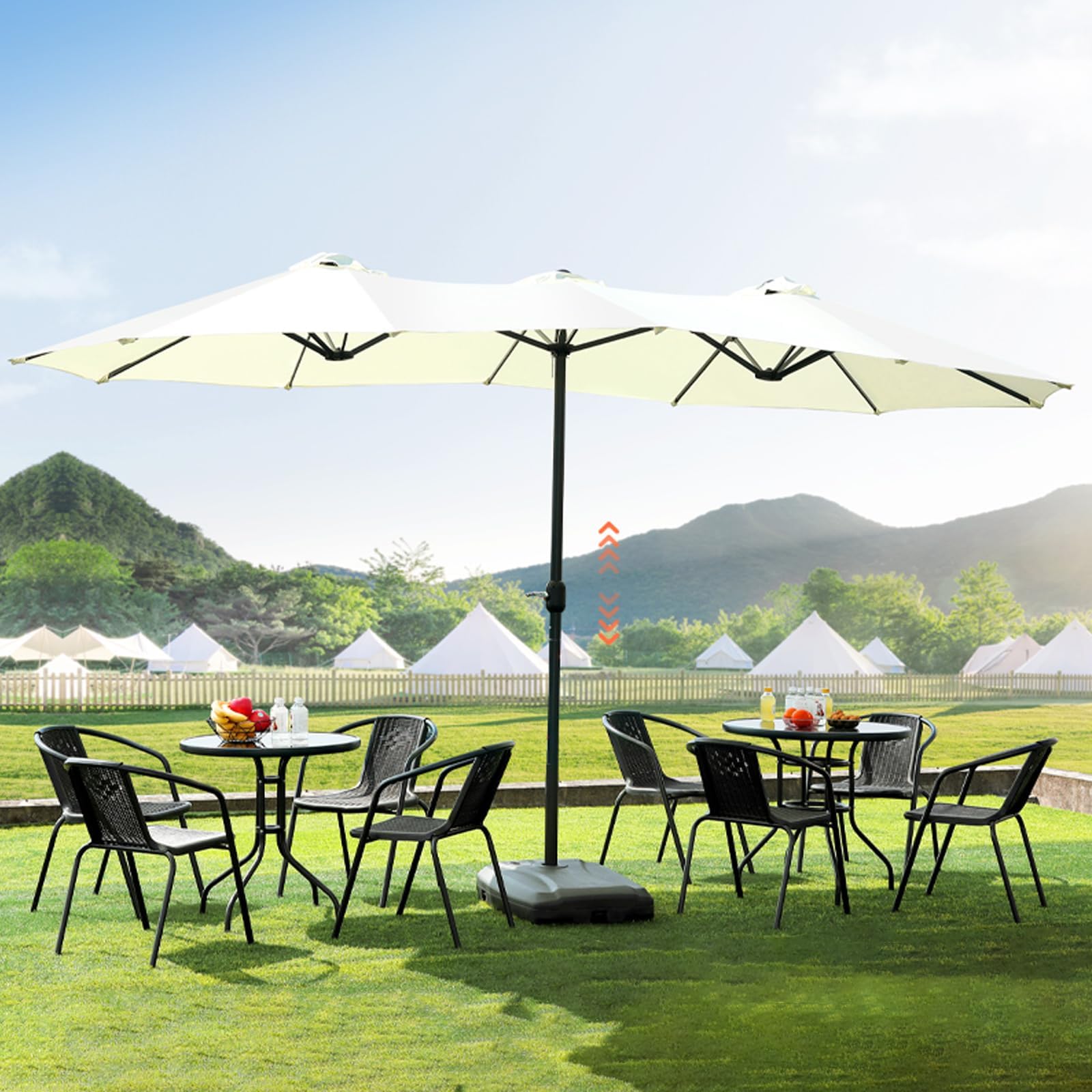 Jardin Sombrilla Reemplazar la tapa,Terraza Sombrilla Reemplazar la tapa,Sombrilla Grande Reemplazar la tapa,Sombrilla Doble Reemplazar la tapa(Excluyendo el marco y la parte inferior)