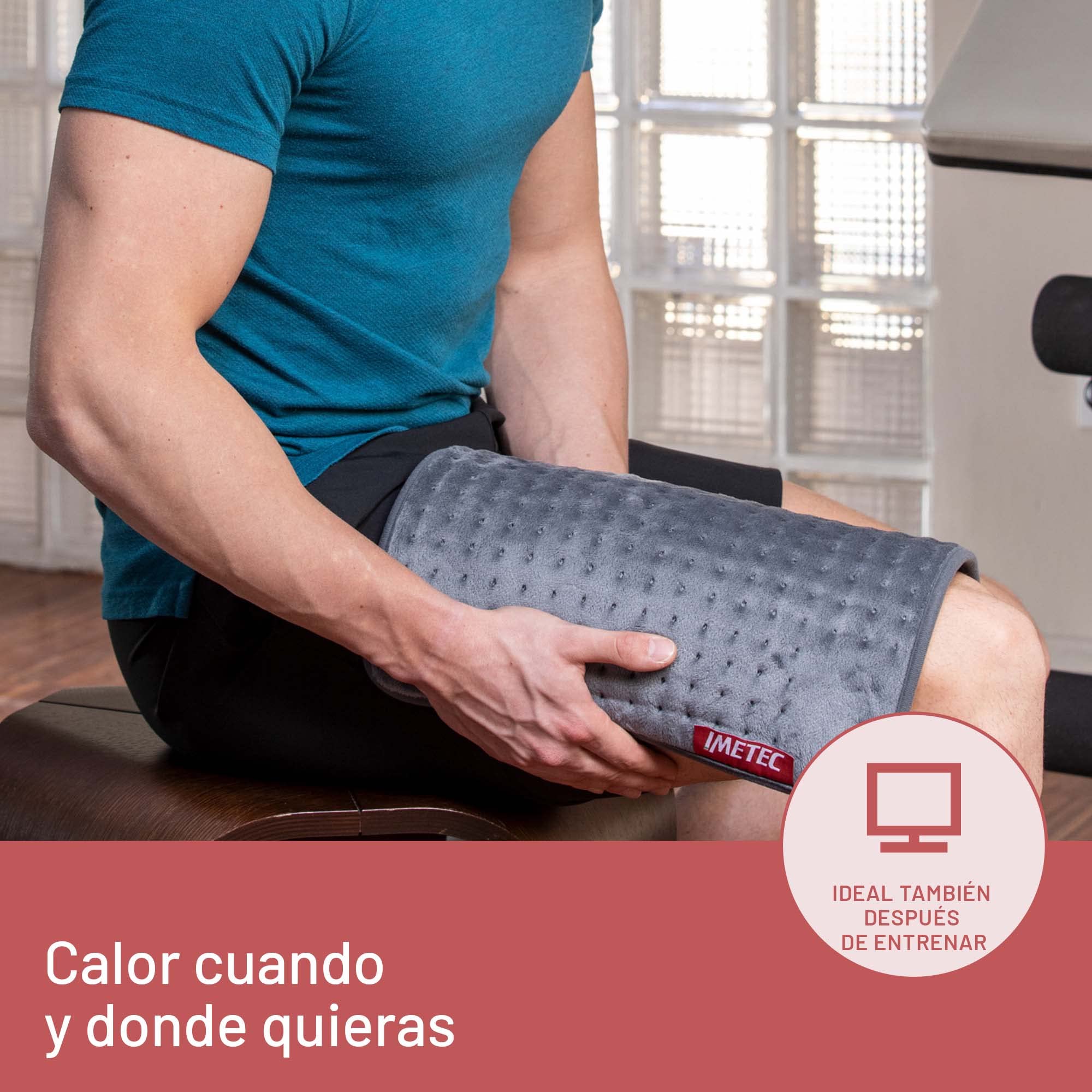 Imetec Intellisense Essential, Almohadilla térmica multiusos, para todo el cuerpo, calentamiento rápido, tela hipoalergénica, 5 temperaturas, bloqueo eléctrico de seguridad, lavable, 40 x 35 cm