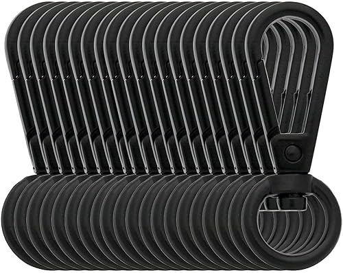 BIKICOCO Perno de gatillo giratorio de 1/2 pulgada, gancho a presión, cierre de pinza de langosta, clip de resorte, extremo de junta tórica, negro