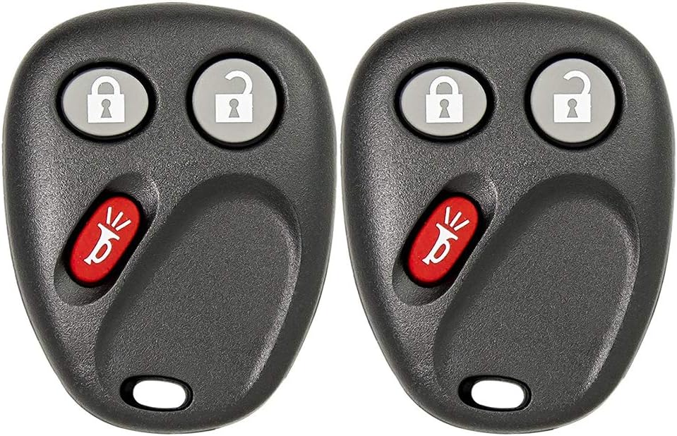 Keyless2Go Replacement for Keyless Entry Car Key Vehicles That Use 3 Button LHJ011-2 Pack