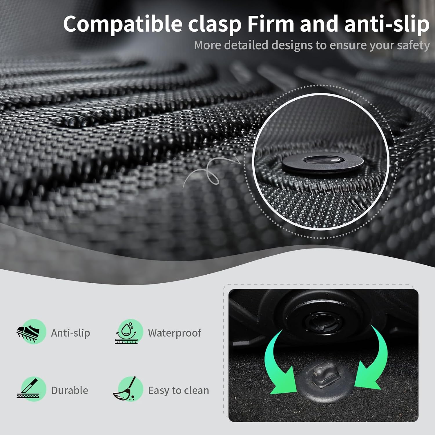 Custom Fit Premium TPE Floor Mats & Accessories for 2024-2026 Toyota Tacoma Double Cab Includes Front & Rear, Bed Mat, Door Sill Guards Non-Slip Pickup Truck Liner Waterproof Accessory