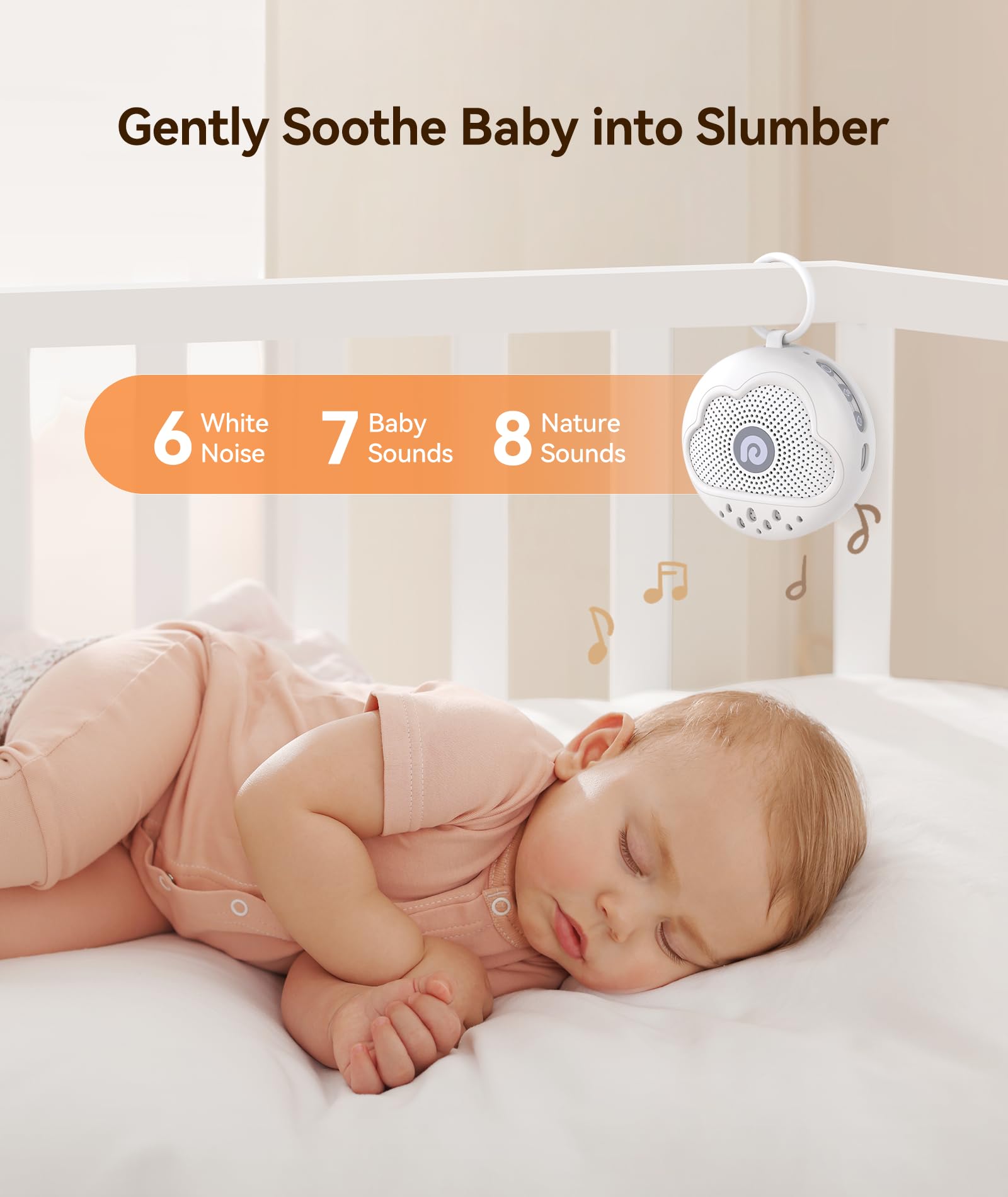 Macchina Rumori Bianchi per Neonato D11Max+ con Copertura in Silicone Senza BPA, 21 Suoni Rilassanti, Macchina Rumore Bianco con Copertura in Silicone Durevole & A Prova di Caduta per Bambini Attivi