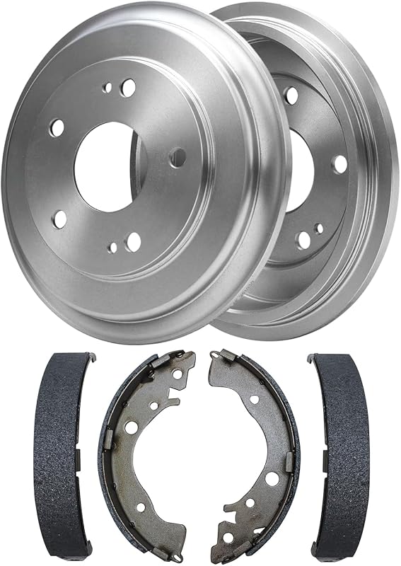 Kit de freio traseiro Detroit Axle com tambores e sapatas para Honda Civic 2006–2015 – 4 peças