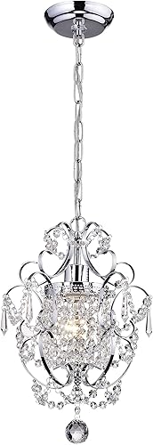 Miniatura 7 de Dispositivo de iluminación de hierro forjado con minilámpara de techo Amorette chapada en cromo