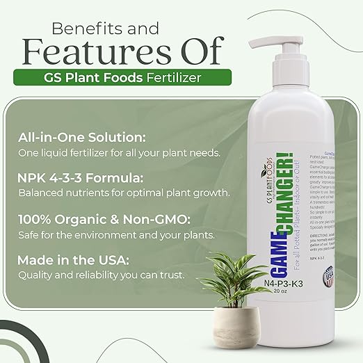 Fertilizante Líquido Orgánico 4-3-3 GS Plant Foods - 20 oz miniatura 4