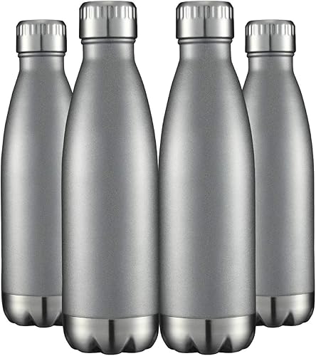 Miniatura 8 de HASLE OUTFITTERS Termos aislados al vacío de doble pared de metal, 0.6 L, botella para agua, deportiva, de acero inoxidable, agua fría y caliente,