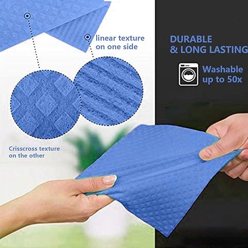 Miniatura 4 de Paños de cocina, trapos de cocina a granel, paño de esponja de celulosa, paños de limpieza reutilizables sin olor para cocina, paquete de 10