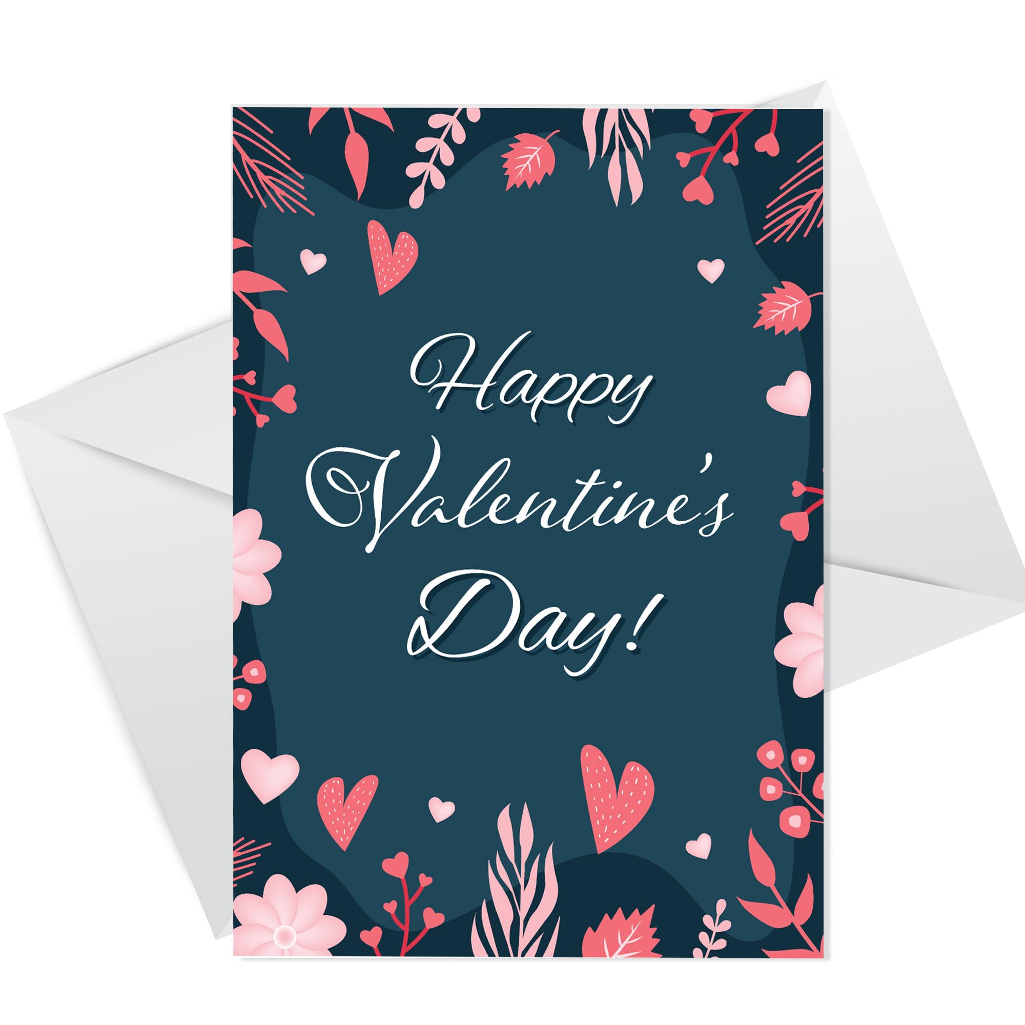 RED OCEAN Happy Valentines Day Card For Her Him Wife Husband Valentine Cute Love Hearts Boyfriend Girlfriend Fiancé Greetings Card With Envelope