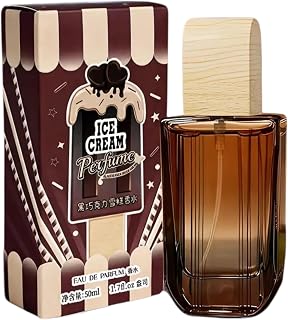 TrustME Ice Cream Perfume Eau de Parfum, Dark Chocolate Scent, 50ml | Woody Cap Bottle, Sweet Gourmand Scent, Unisex Fragrance, Compact Travel Size, Spray Bottle