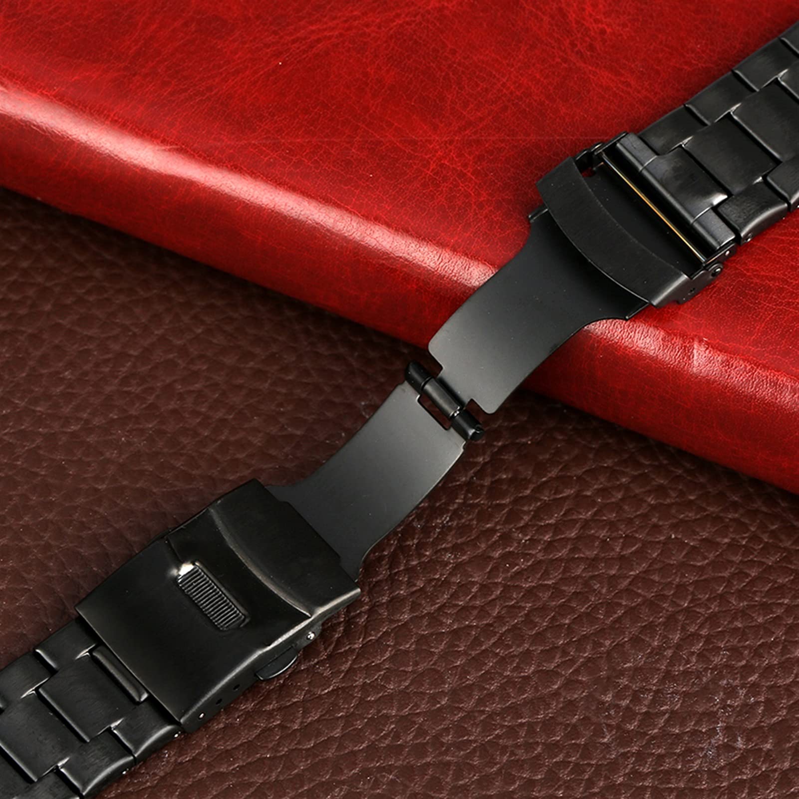 Strap DE Montrer 20 mm 22 mm en Acier Inoxydable Unisexe Bracelet Premium Boucle