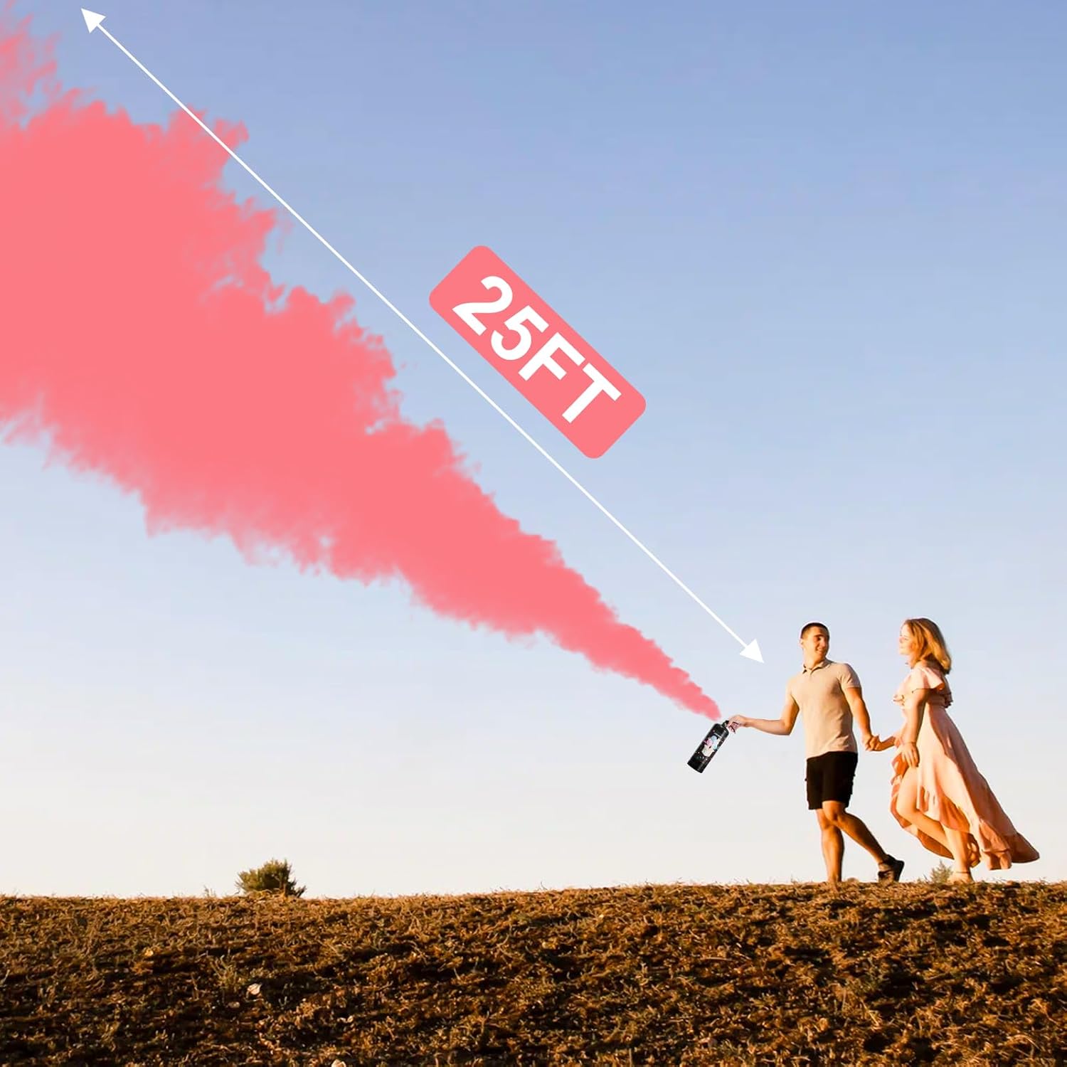 Giant Gender Reveal Fire Extinguisher-2 Packs | Smork Powder Blaster for Gender Reveal Party Ideas | Pink Fire Extinguisher Gender Reveal Suitable Girl Baby | Blasts 20+ Feet