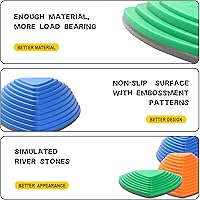 Vista 3 de Fanboxk 15 piedras de salto de equilibrio para niños, juego en interiores o exteriores, carrera de obstáculos para niños pequeños, que promueve