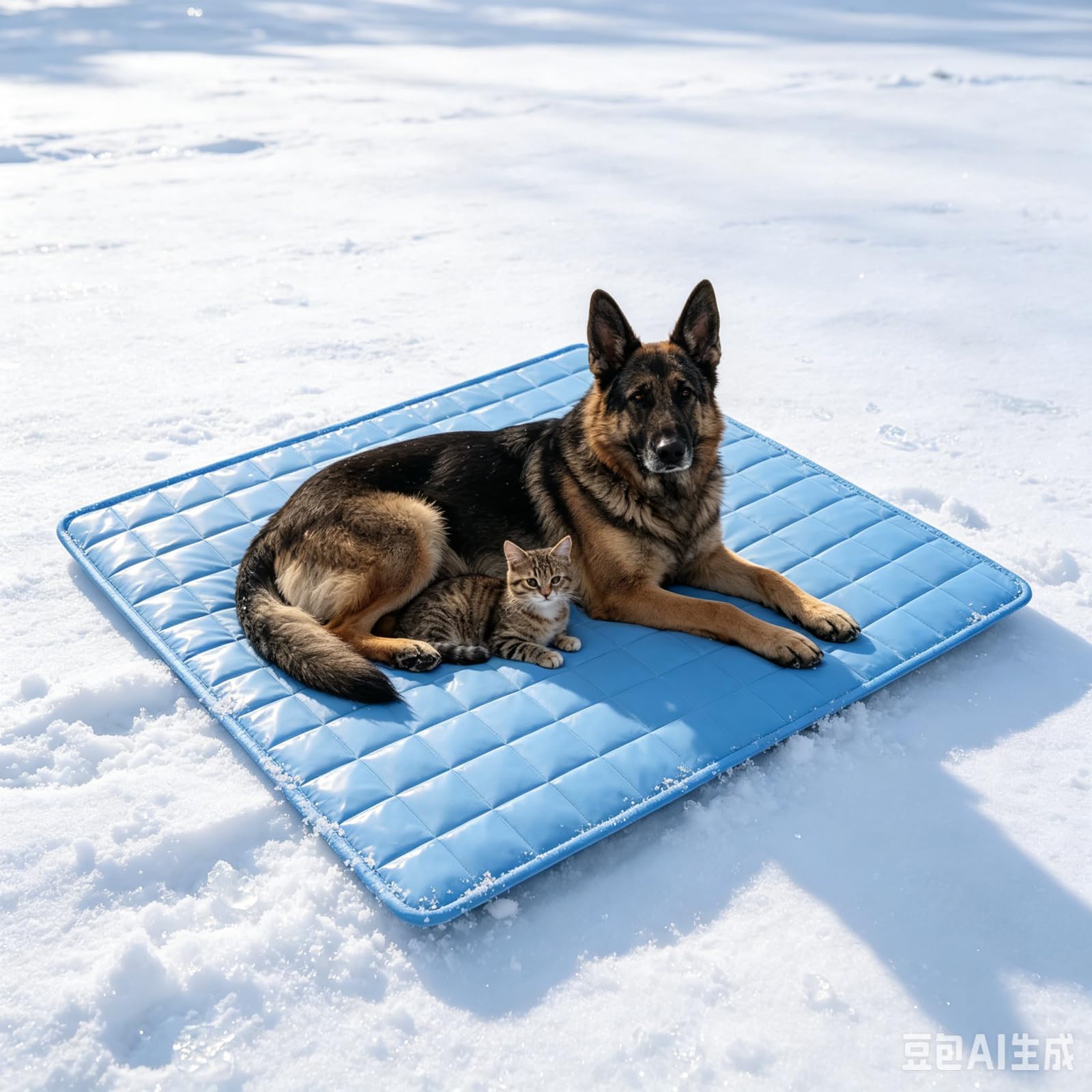Kühlmatte Hund Katze Selbstkühlend, Kühldecke Hunde Katzen, Kühlendes Hundebett Katzenbett, Kühlmatte Ohne Gel Hund Katze Kühlbett, Dog Cat Cooling Mat Bed Kühlung Outdoor Sommer (Blau,70x50cm)