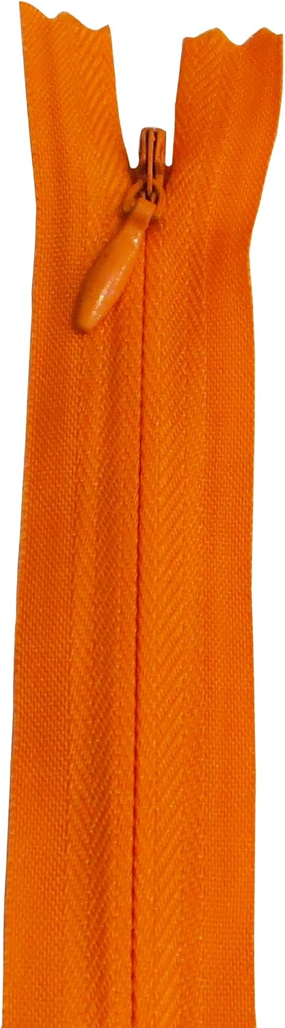 Seeking ROAM Invisible Zippers, Nylon Coil, #3, 2 Pieces (Orange, 16" inch) image 2