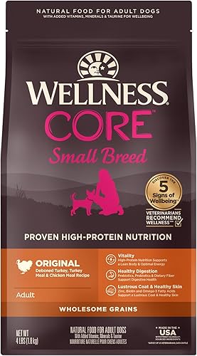 Wellness Core Alimento seco natural para perros sin granos, razas grandes, 3 paquetes (bolsa de 26 libras).