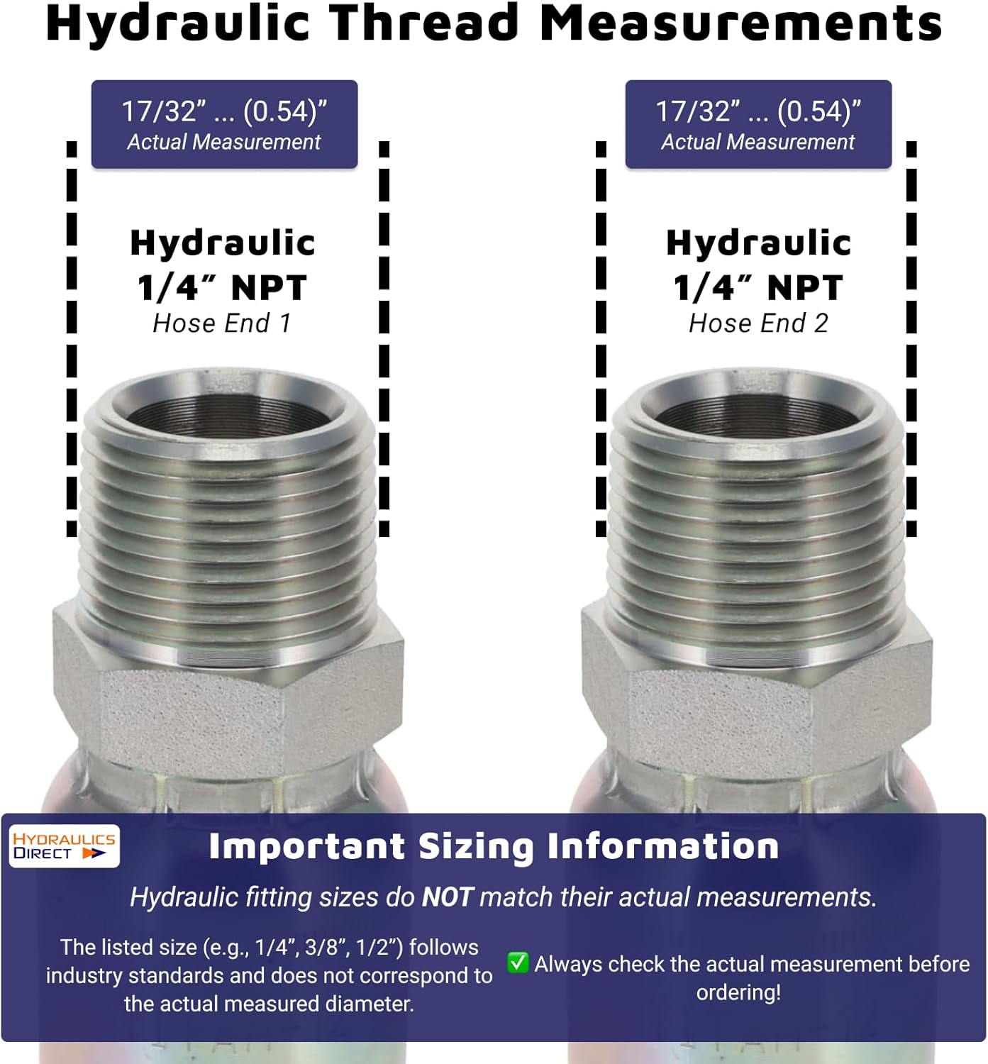 HYDRAULICS DIRECT | FA-UFW4-NPT-12 Inch | Assembly: 1/4" Ultraflex Hose with 1/4" Male NPT x 1/4" Male NPT, 12" long (6,525 psi)