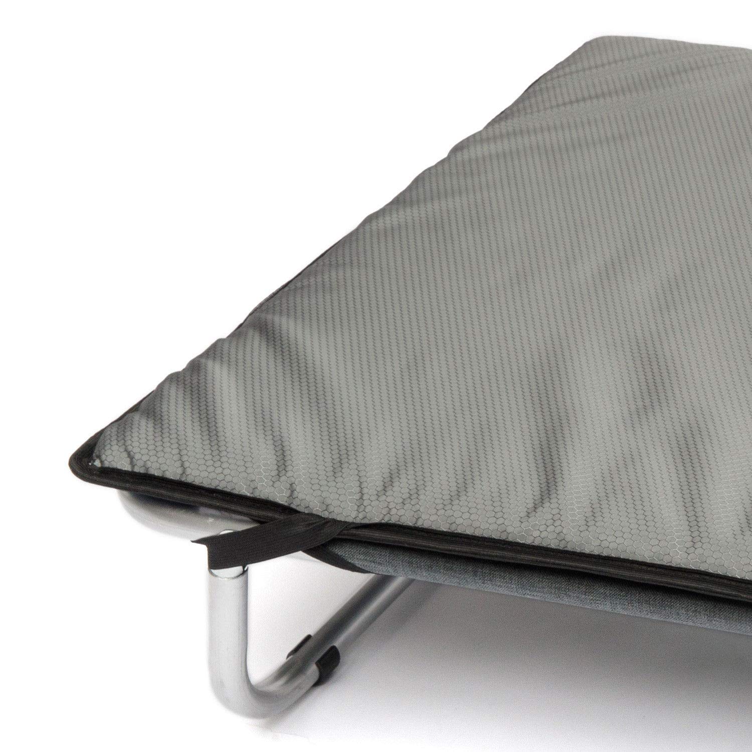 Leopet Materassino COPRIBRANDINA in Tessuto Waterproof con Elastici AI Bordi, Materassino Doubleface per Cani (55X90 cm, Blu - Grigio)
