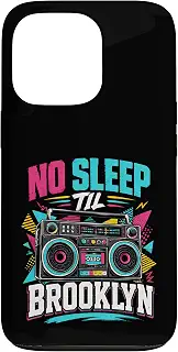 No Sleep Til Brooklyn Retro Boombox 音楽愛好家 スマホケース iPhone 13 Pro 用