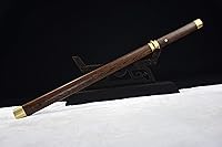 Vista 7 de Katana corta hecha a mano japonés wakizashi samurai espada doblada hoja de acero