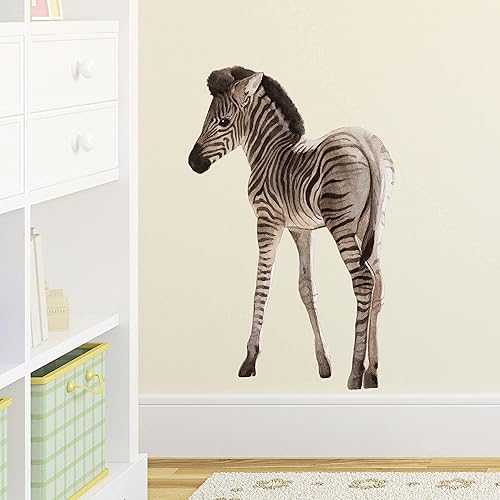 Miniatura 1 de ROFARSO Calcomanías de pared extraíbles con diseño de caballo de cebra, para decoración del hogar, para habitación de niños, habitación de bebé,