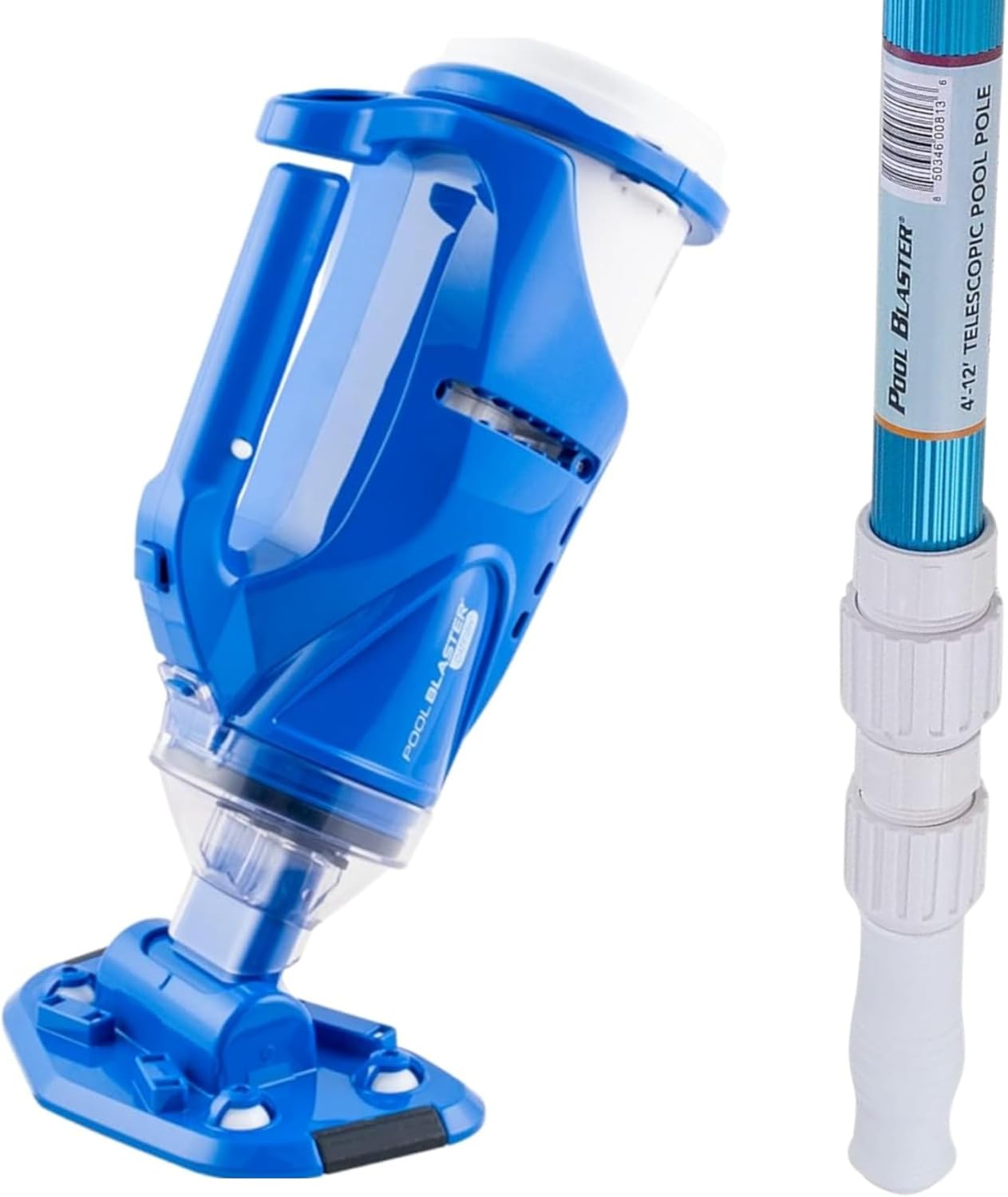 POOL BLASTER Catfish Gen 2 Cordless Spa and Hot Tub Vacuum with 45 Min Runtime and More Power, Rechargeable Handheld Cleaner for Small Above Ground Pools, Includes 12ft Telescopic Aluminum Pole