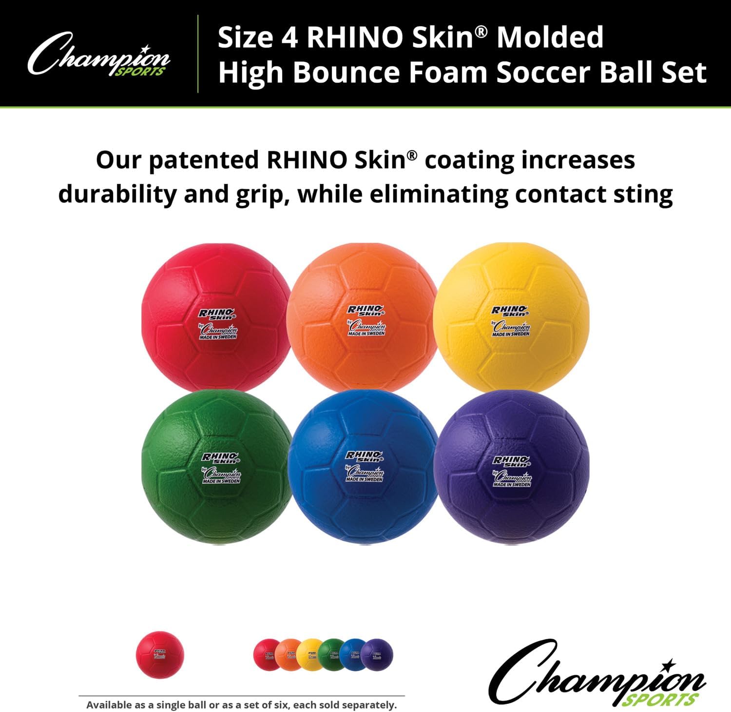 Champion Sports Rhino Skin Soccerball Set