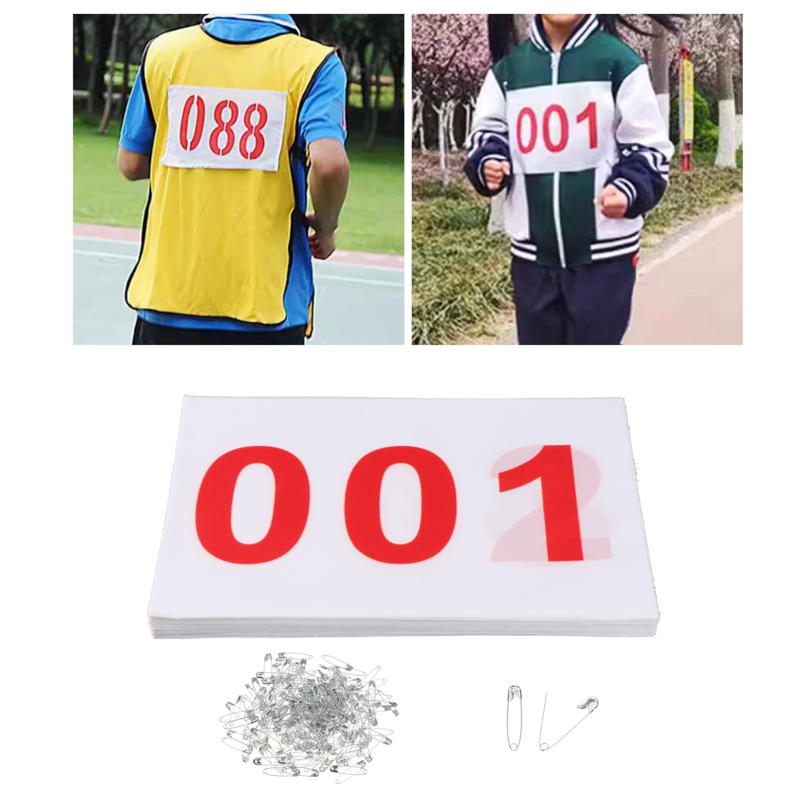 Dorsales Ligeros para Carreras Deportivas - 100 Piezas para Juegos, Competiciones y Ciclismo
