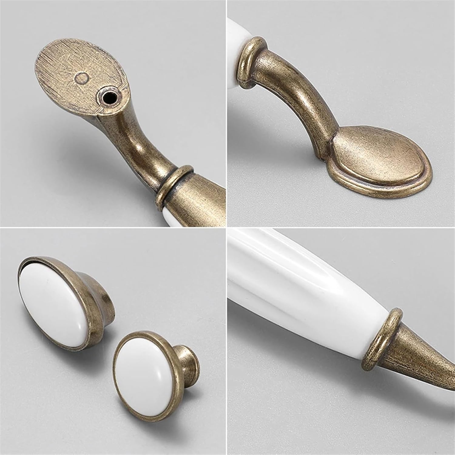 Ceramic Handle Door Knobs Wardrobe Cupboard Pulls Modern Minimalist Dresser Drawer Cabinet Furniture Handles 1Pcs (Color : 05-Size as Shown in Figure 2)