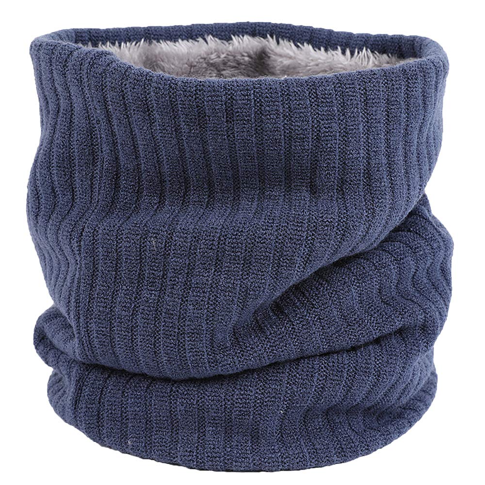 ehsbuy Scaldacollo In Pile Scaldacollo Termico Sciarpa a Cerchio Lavorata a Maglia Invernale Unisex Spessa Per Sport In Bicicletta