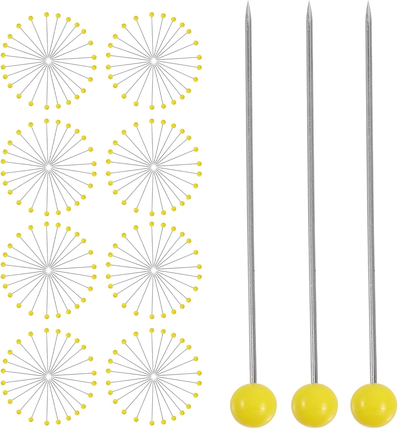 250pcs Glass Ball Head Sewing Pins Long Straight Needles for Quilting Embroidery Dressmaking Fabric Positioning DIY Needlework Supplies
