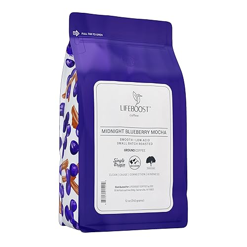 Miniatura 7 de Lifeboost Café molido de avellana  Café orgánico USDA de origen único bajo en ácido  Granos de café molido sin OMG probados por terceros para